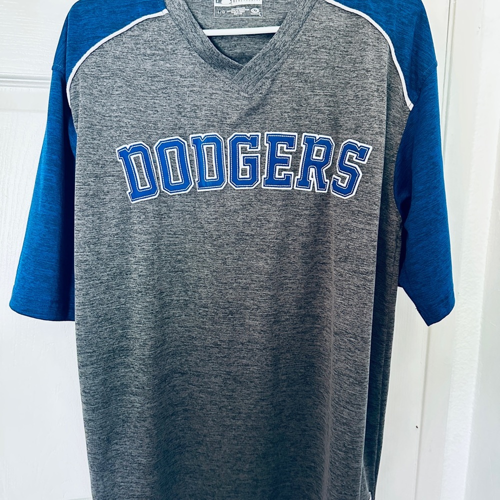 Genuine Merchandise Gray and Blue Dodgers Jersey